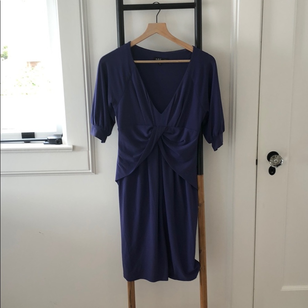 Purple knee length dress